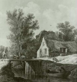 Bauernhütte am Kanal