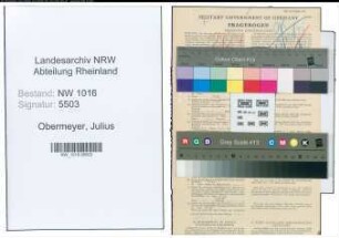 Entnazifizierung Julius Obermeyer , geb. 20.11.1880 (Angestellter)