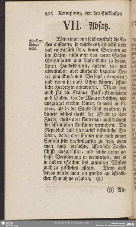 VII. Absatz