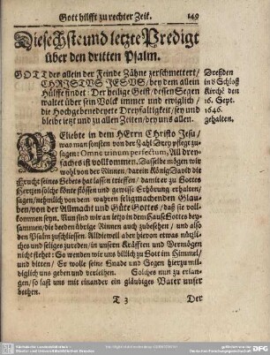 Die sechste und letzte Predigt über den dritten Psalm