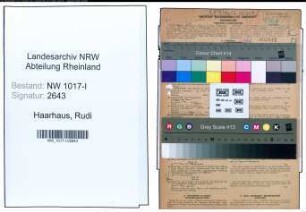 Entnazifizierung Rudi Haarhaus , geb. 16.07.1919 (Justizangestellter)