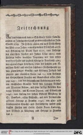 Zeitrechnung