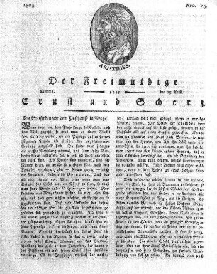 Nro. 75, Montag, den 15. April 1805