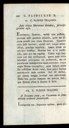 II. C. Plinius Trajano