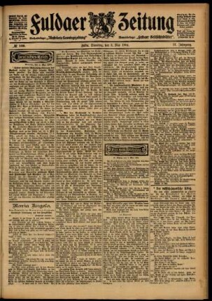 Ausgabe vom Dienstag, den 03. Mai 1904.