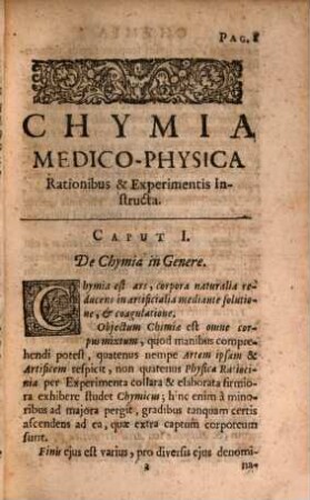 Chymia, rationibus et experimentis auctoribus, et demonstrativis superstructa