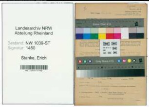 Entnazifizierung Erich Stanke , geb. 20.10.1908 (Chemiearbeiter)