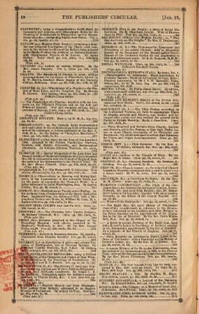 Publishers' circular and booksellers' record. 1848