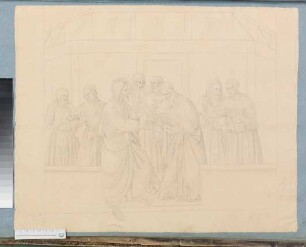 Bezahlung des Judas nach Fra Angelicos Silberschrank für Santissima Annunziata in Florenz