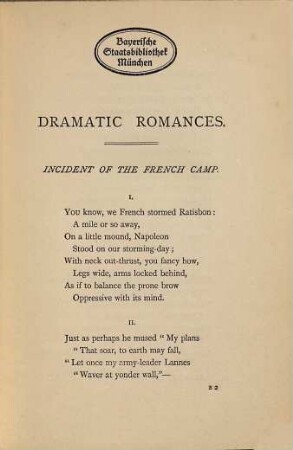 Robert Browning's poetical works, 5. Dramatic romances