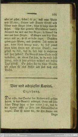 Vier und achtzigstes Kapitel. Erziehung