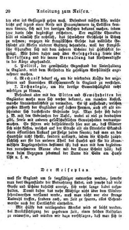 Der Reiseplan