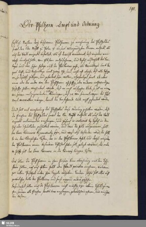 S. 191-200. Der Pfalherren Ampt und Ordnung. Verzeichnüß der Unkosten, so zur Pfalkammer gehörig.