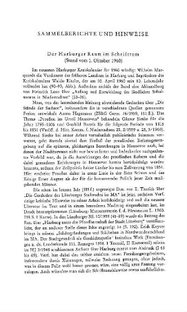 Sammelberichte und Hinweise