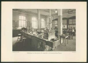 Arbeitsraum im Laboratorium für organische und pharmazeutische Chemie