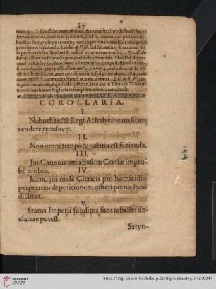 Corollaria (I. - XIII.)