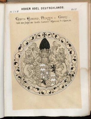 Taf. 78. Grafen Egmond, Prinzen v. Gaure. nach dem Siegel des Grafen Lamoral v. Egmond, Pr: v. Gaure, etc.
