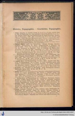 Geschichte. Topographie.