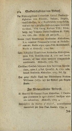 Zur Naturgeschichte Altdorfs