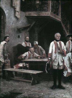 Der Erzherzog von Österreich und spätere Kaiser Joseph II. besucht Invaliden