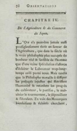 Chapitre IV. De l'agriculture & du commerce du Japon