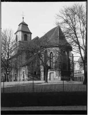 Brötzingen Evangelische Pfarrkirche Sankt Martin Außenansicht von Südosten