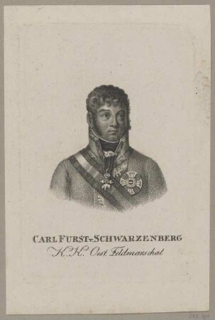 Bildnis des Calr Fürst v. Schwarzenberg