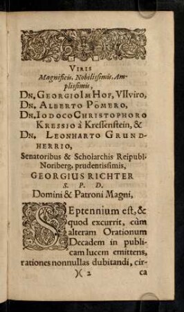 3r-7v, Epistola dedicatoria