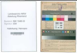 Entnazifizierung Hermann Haferkamp , geb. 07.02.1888 (Lehrer)