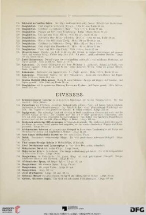 Diverses (Nr. 733-823)