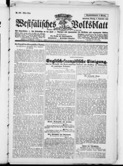 Westfälisches Volksblatt : amtliches Mitteilungsblatt der NSDAP und der Behörden der Kreise Paderborn, Büren, Warburg