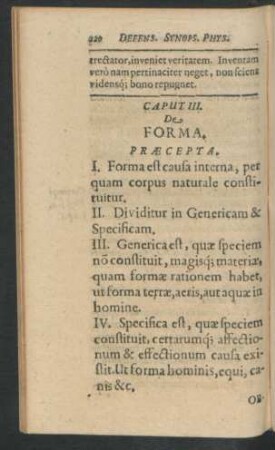 Caput III. De Forma.