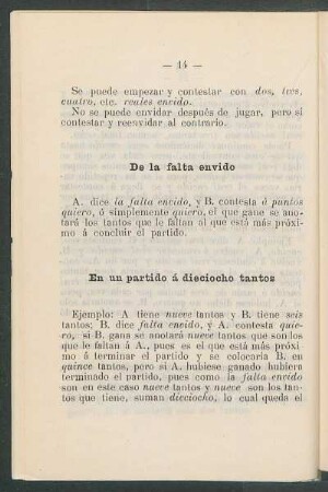 En un partido á dieciocho tantos