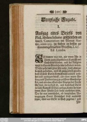 Dreyfache Zugabe.
