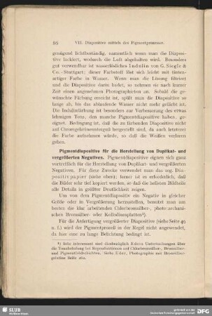 Pigmentdiapositive für Herstellung von Duplikat- und vergrößerten Negativen
