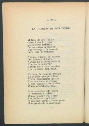 La oración de los indios