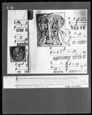 Graduale Cisterciense de Sanctis — Initiale R mit der Verkündigung an Maria, Folio 44verso
