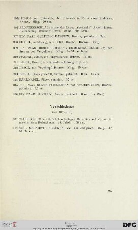 Verschiedenes (Nr. 317-318)