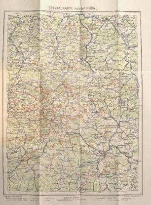 Spezialkarte von der Rhön.