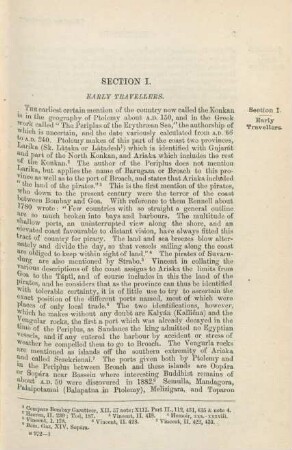 Section I. Early travellers