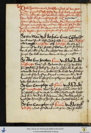 [92v - 93r] Über die Auswirkung der Temperamente von Mann und Frau auf die Ehe.