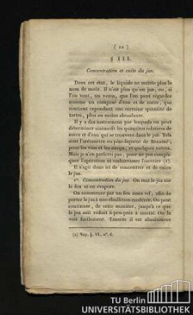 § III. Concentration et cuite du jus