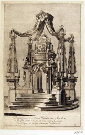Castrum doloris für Wilhelmine Amalie Josepha
