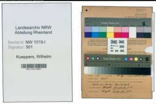 Entnazifizierung Wilhelm Kueppers , geb. 20.08.1897 (Schaefer)