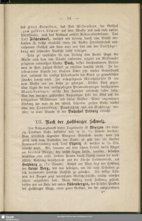 XII. Nach der Hohburger Schweiz