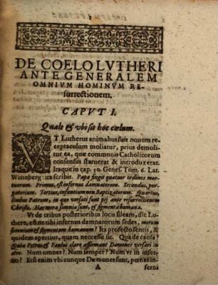 Disputatio de variis coelis, Lutheranis Zwinglianis ...