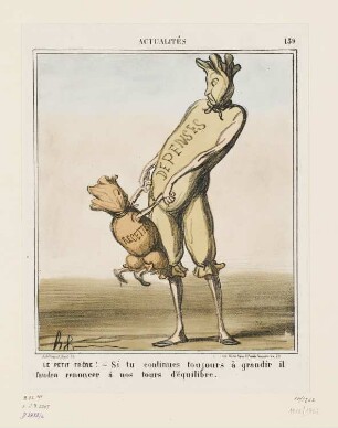 Le Petit frère!, Blatt 139 der Folge „Actualités“, in: „Le Charivari“, Paris 1870