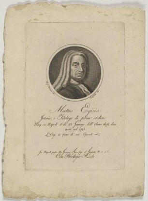 Bildnis des Matteo Egizio