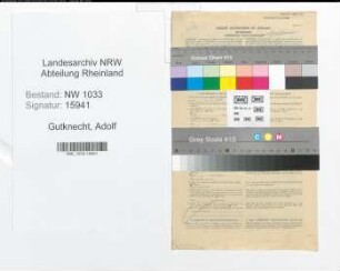 Entnazifizierung Adolf Gutknecht , geb. 22.09.1893 (Polizeimeister)