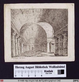 Kreuzgang in einer Burg oder einem Kloster.